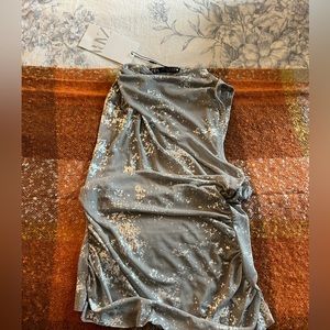 Zara metallic printed top!